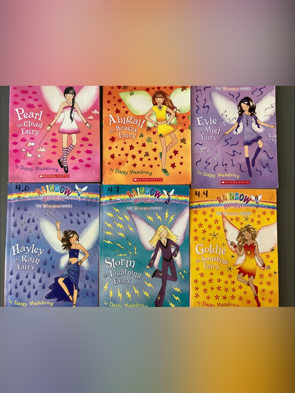Rainbow Kids Fairy Book Set - Pink, Orange, Purple, Blue, Yellow